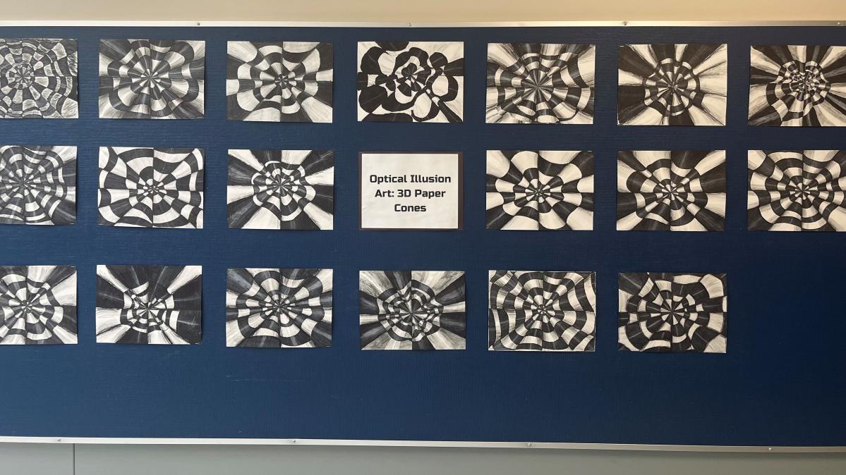 Optical Illusions drawn by Division 2 students